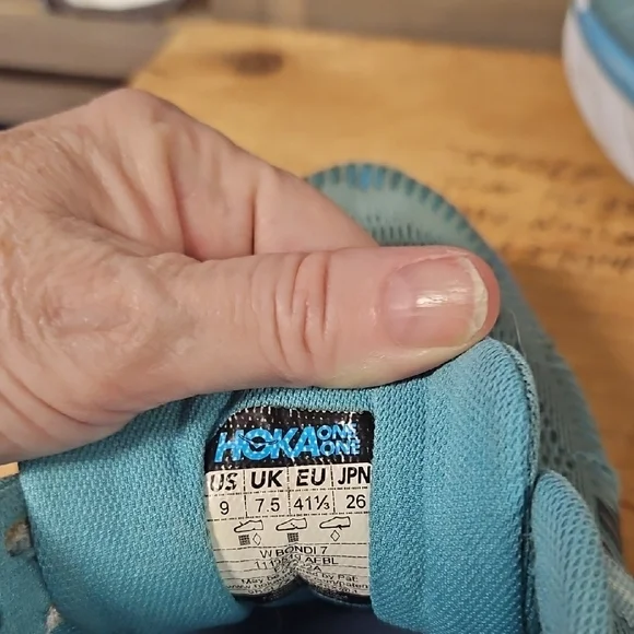 Hoka One One Teal Running Shoes - Picture 2 of 5